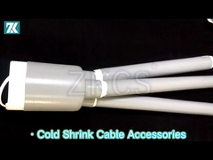 Indoor Cold Shrink Kit Karet Silikon 3 Inti Untuk Koneksi Kabel