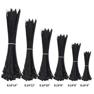 Zip Self Locking Nylon Cable Ties Awet Menggunakan 3.6 X 100mm Hitam Putih Multi Warna