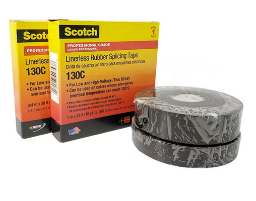 Isolasi Pita Penyambungan Karet Hitam 130c Untuk Listrik 0.76mm
