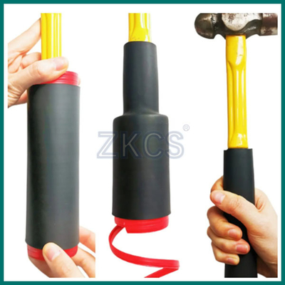 Tekstur non-slip, anti-slip, cold shrink tube EPDM grip anti-slip tubing untuk perlindungan alat tangan