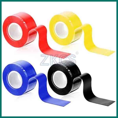 Silicone Self-Fusion Tape Perbaikan pipa air bertekanan tinggi dengan sisi ganda tahan kebocoran tahan air aplikasi tegangan tinggi