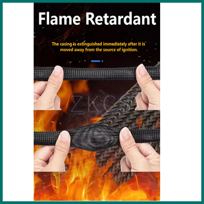 Flame retardant Insulated PET Protection Sleeve Untuk Perlindungan Tabung Industri